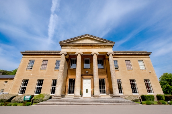 The front of Leigh Court on a sunny day